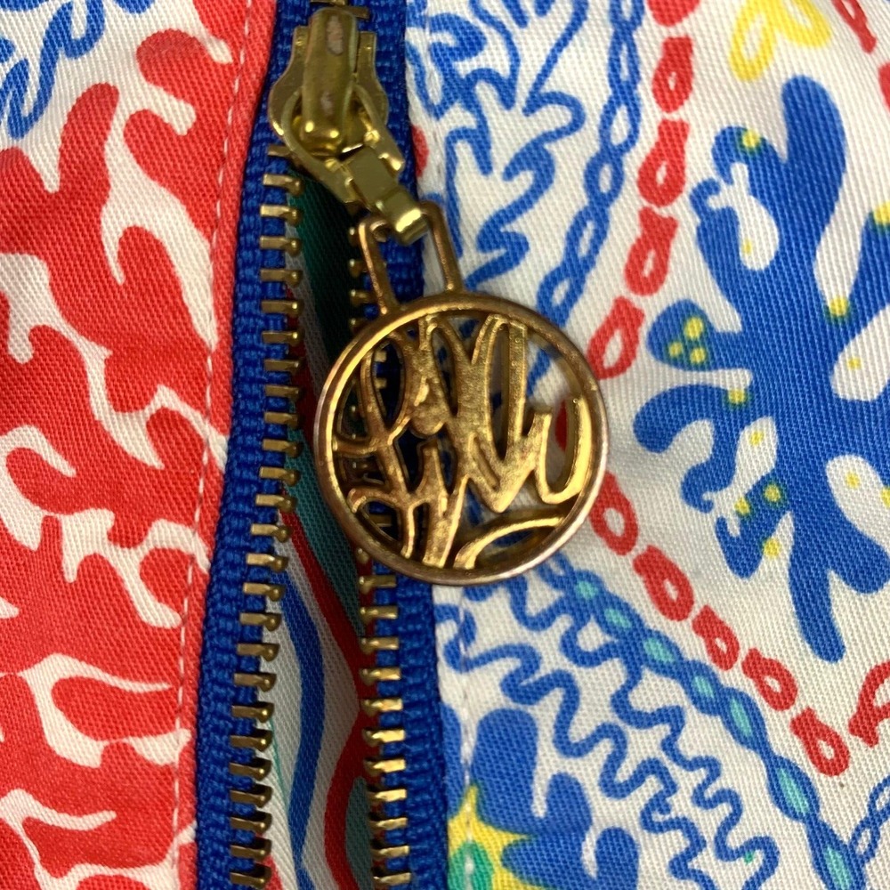 Lilly Pulitzer Auden Jarvey Skort Let Minnow Coral Front Zipper‎ sz 0 Cotton - Picture 4 of 10